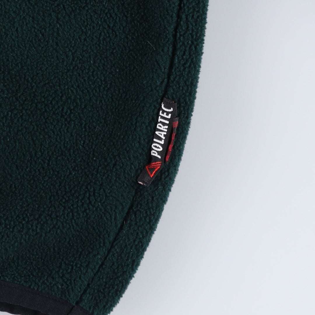 90s-00'S WOOLRICH Half-Snap Fleece Pullover, Men's XL polyester Green type dark green Vintage Second Hand