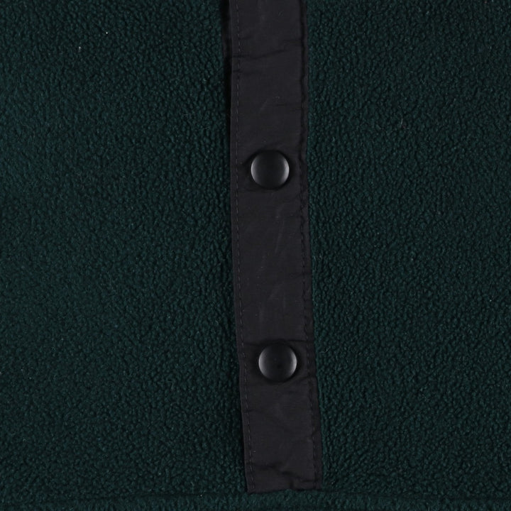 90s-00'S WOOLRICH Half-Snap Fleece Pullover, Men's XL polyester Green type dark green Vintage Second Hand