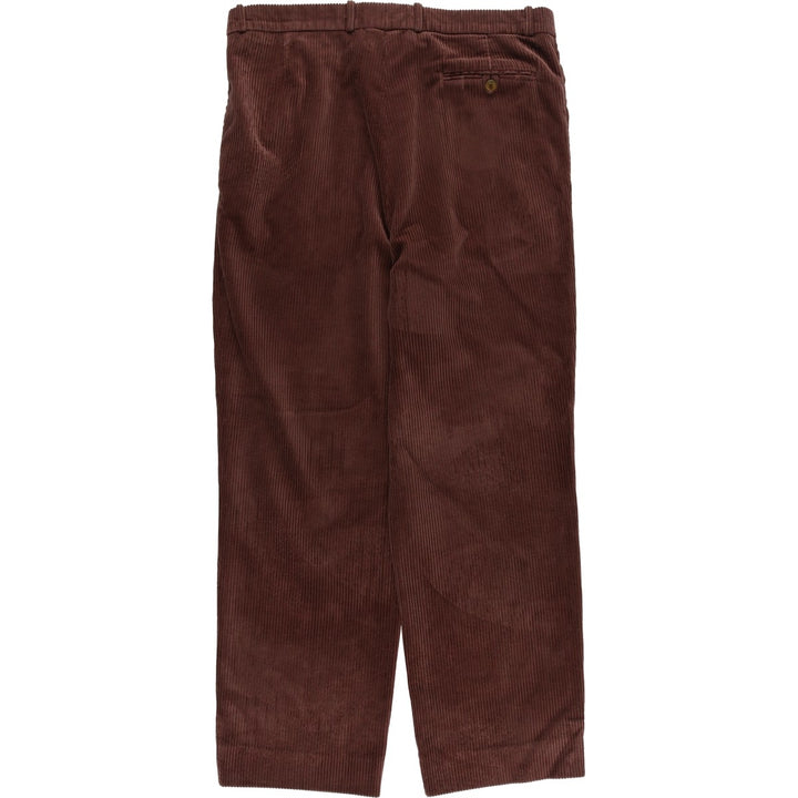 Jean De Nimes Two-Pleat Corduroy Pants, Men's Size W37 (approx.) unclear brown type Vintage Second Hand