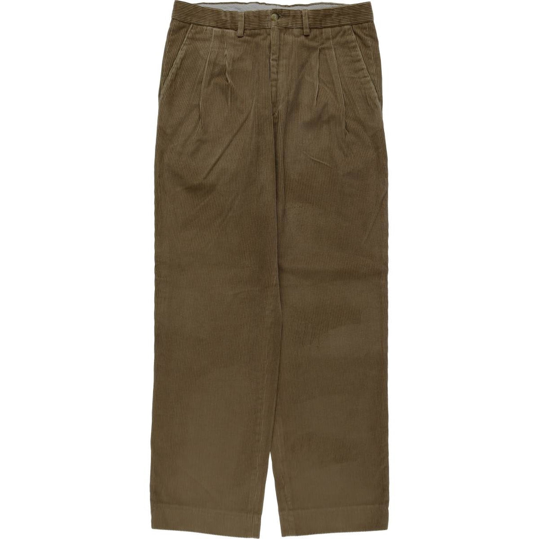 ANTONIO PARDO E HIJOS SA Two-Pleat Corduroy Pants, Men's Size W33 (approx.), Vintage cotton Beige type Vintage Second Hand