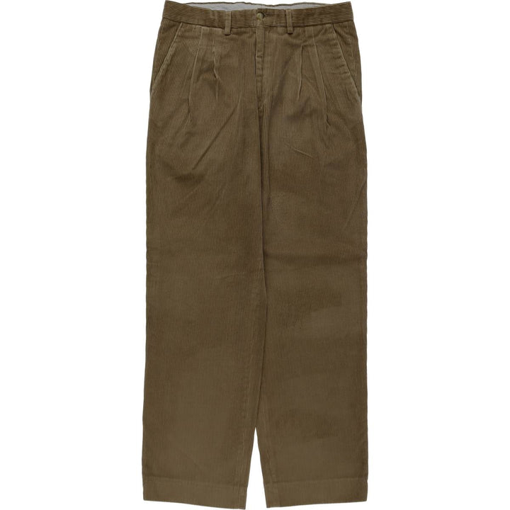 ANTONIO PARDO E HIJOS SA Two-Pleat Corduroy Pants, Men's Size W33 (approx.), Vintage cotton Beige type Vintage Second Hand