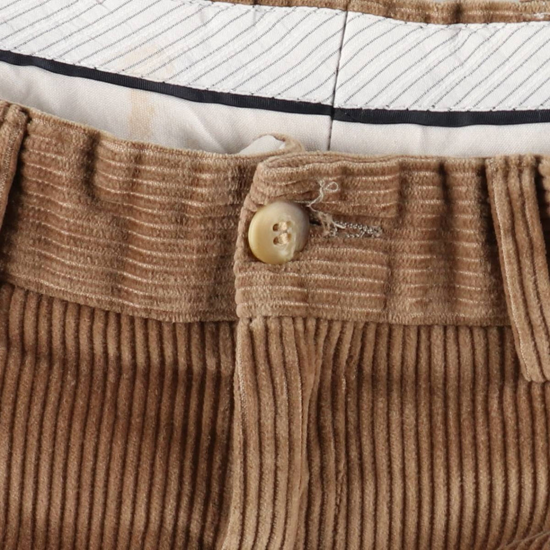 ANTONIO PARDO E HIJOS SA Two-Pleat Corduroy Pants, Men's Size W33 (approx.), Vintage cotton Beige type Vintage Second Hand