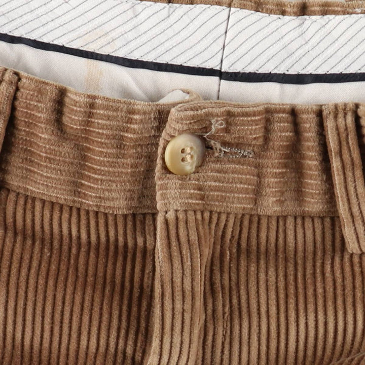 ANTONIO PARDO E HIJOS SA Two-Pleat Corduroy Pants, Men's Size W33 (approx.), Vintage cotton Beige type Vintage Second Hand