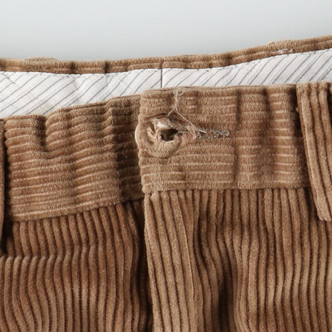ANTONIO PARDO E HIJOS SA Two-Pleat Corduroy Pants, Men's Size W33 (approx.), Vintage cotton Beige type Vintage Second Hand