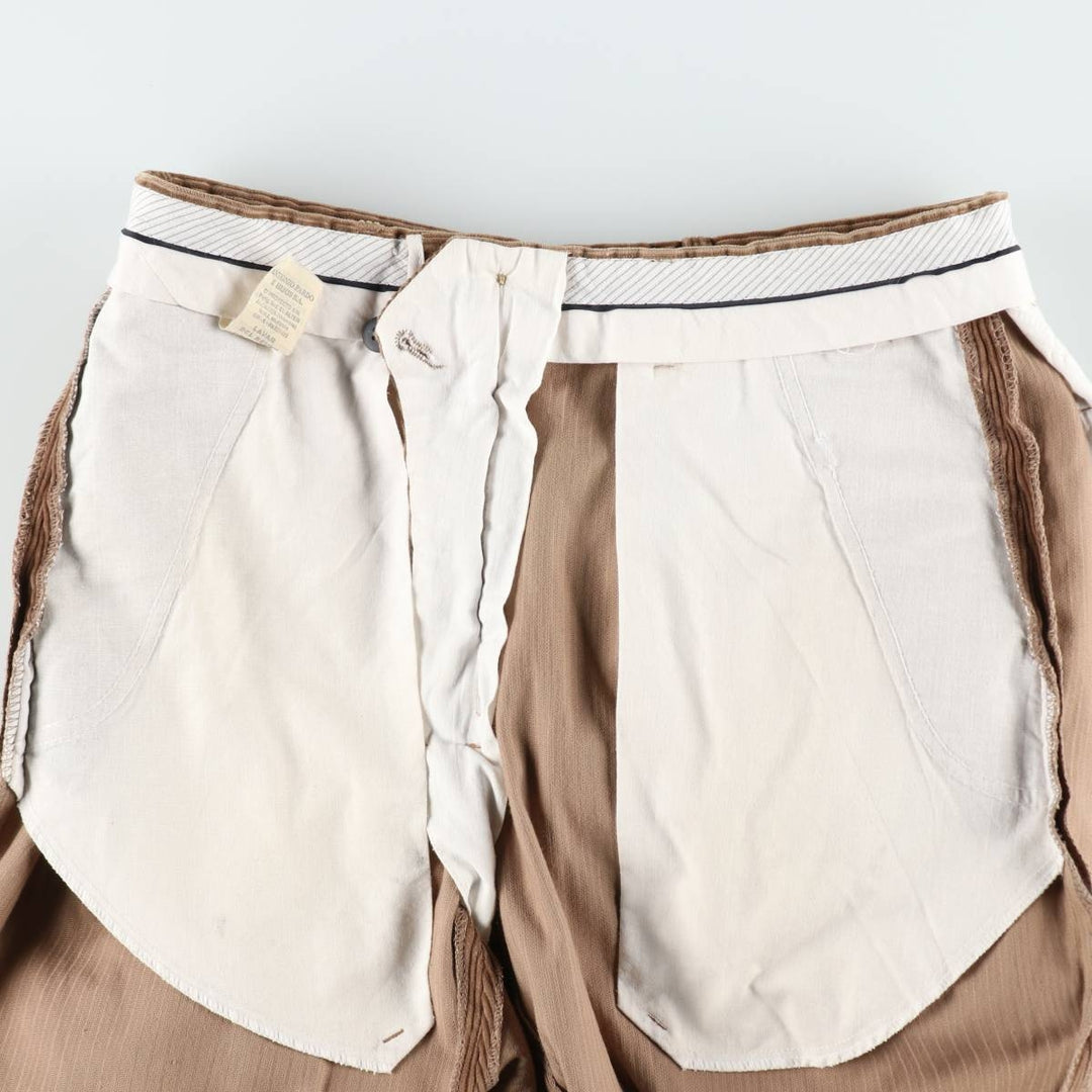 ANTONIO PARDO E HIJOS SA Two-Pleat Corduroy Pants, Men's Size W33 (approx.), Vintage cotton Beige type Vintage Second Hand