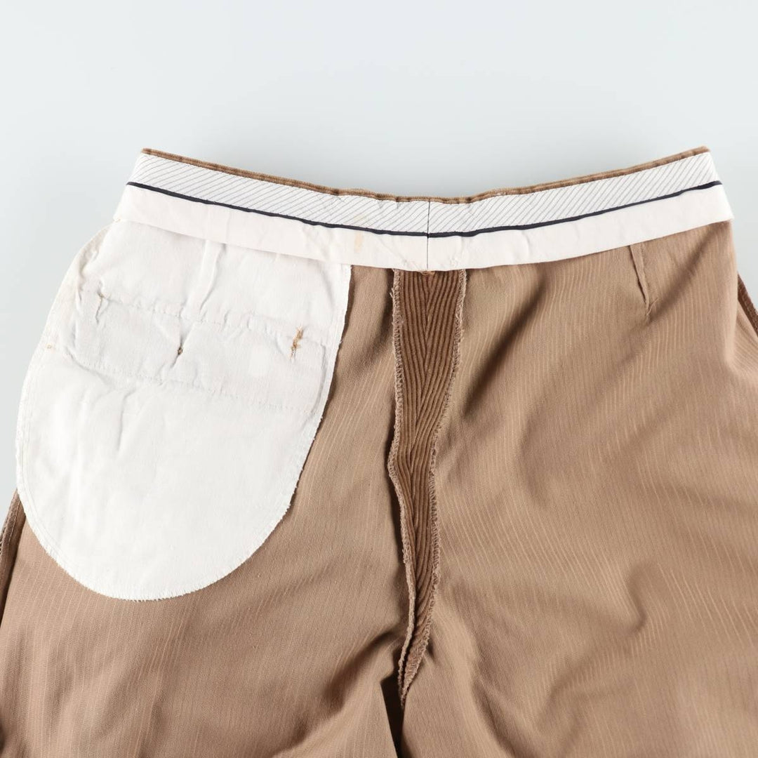 ANTONIO PARDO E HIJOS SA Two-Pleat Corduroy Pants, Men's Size W33 (approx.), Vintage cotton Beige type Vintage Second Hand