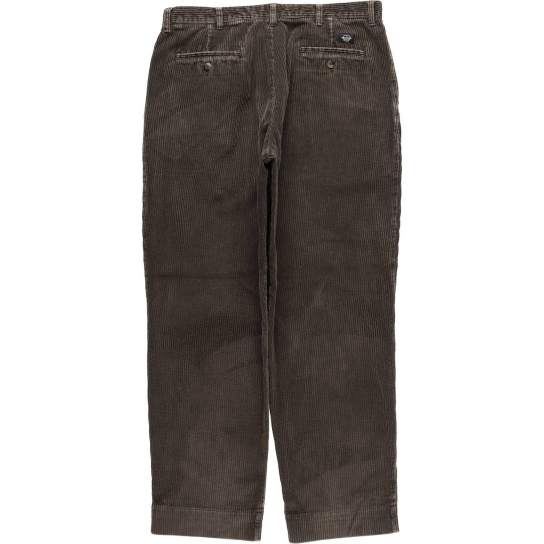DOCKERS khakis two-pleat wide-wale corduroy pants, men's size W34 (approx.) cotton brown type Vintage Second Hand