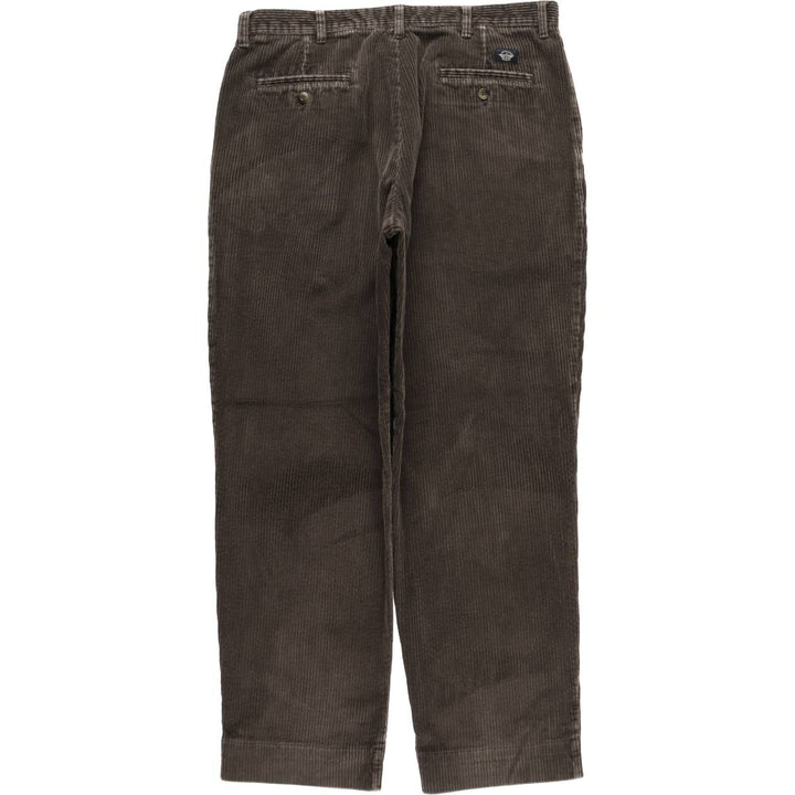 DOCKERS khakis two-pleat wide-wale corduroy pants, men's size W34 (approx.) cotton brown type Vintage Second Hand