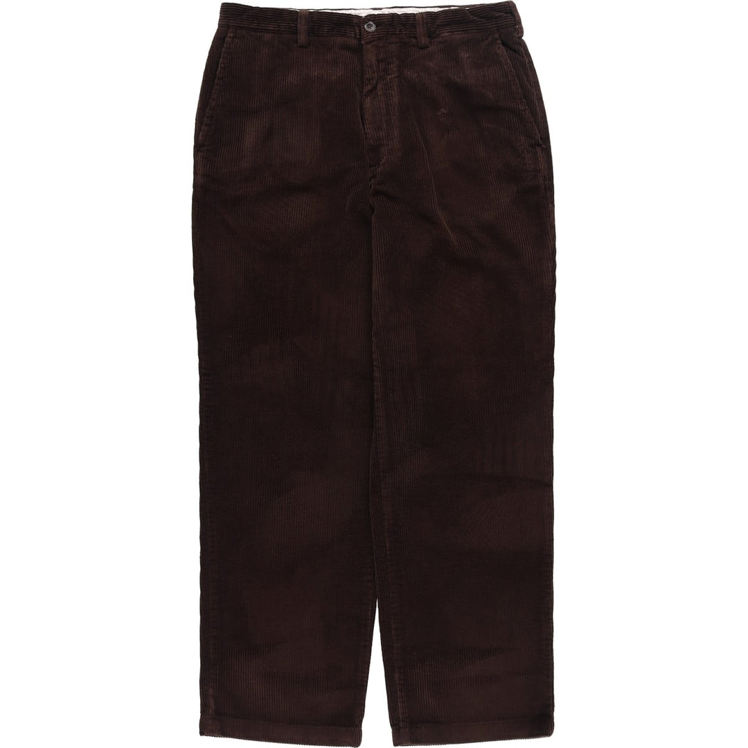 Perry Ellis Cotton Corduroy Pants, Men's Size W34 (approx.) cotton brown type Vintage Second Hand