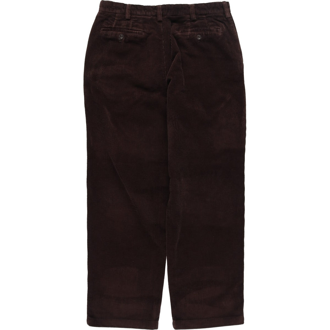 Perry Ellis Cotton Corduroy Pants, Men's Size W34 (approx.) cotton brown type Vintage Second Hand