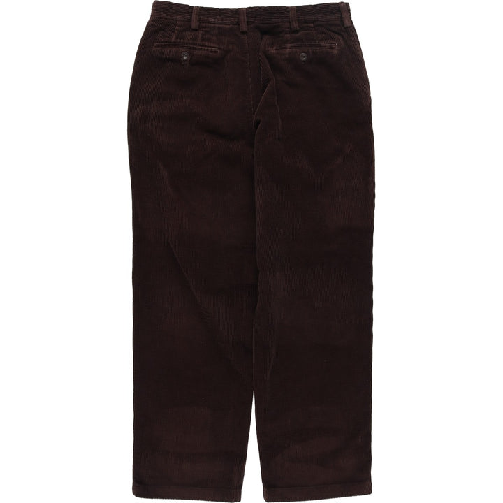 Perry Ellis Cotton Corduroy Pants, Men's Size W34 (approx.) cotton brown type Vintage Second Hand