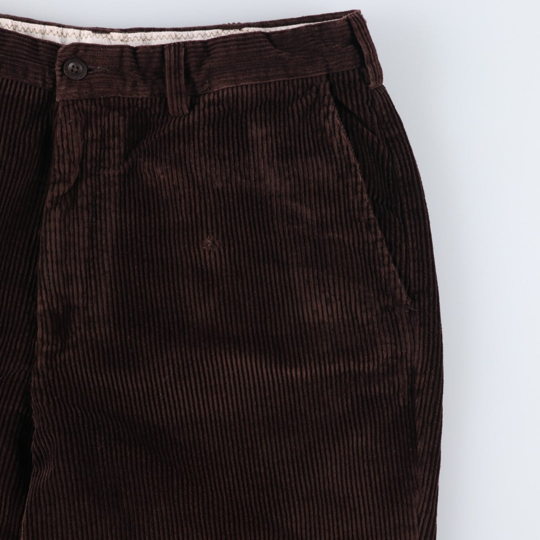 Perry Ellis Cotton Corduroy Pants, Men's Size W34 (approx.) cotton brown type Vintage Second Hand
