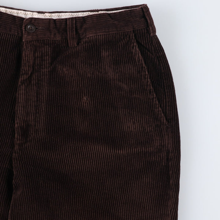 Perry Ellis Cotton Corduroy Pants, Men's Size W34 (approx.) cotton brown type Vintage Second Hand
