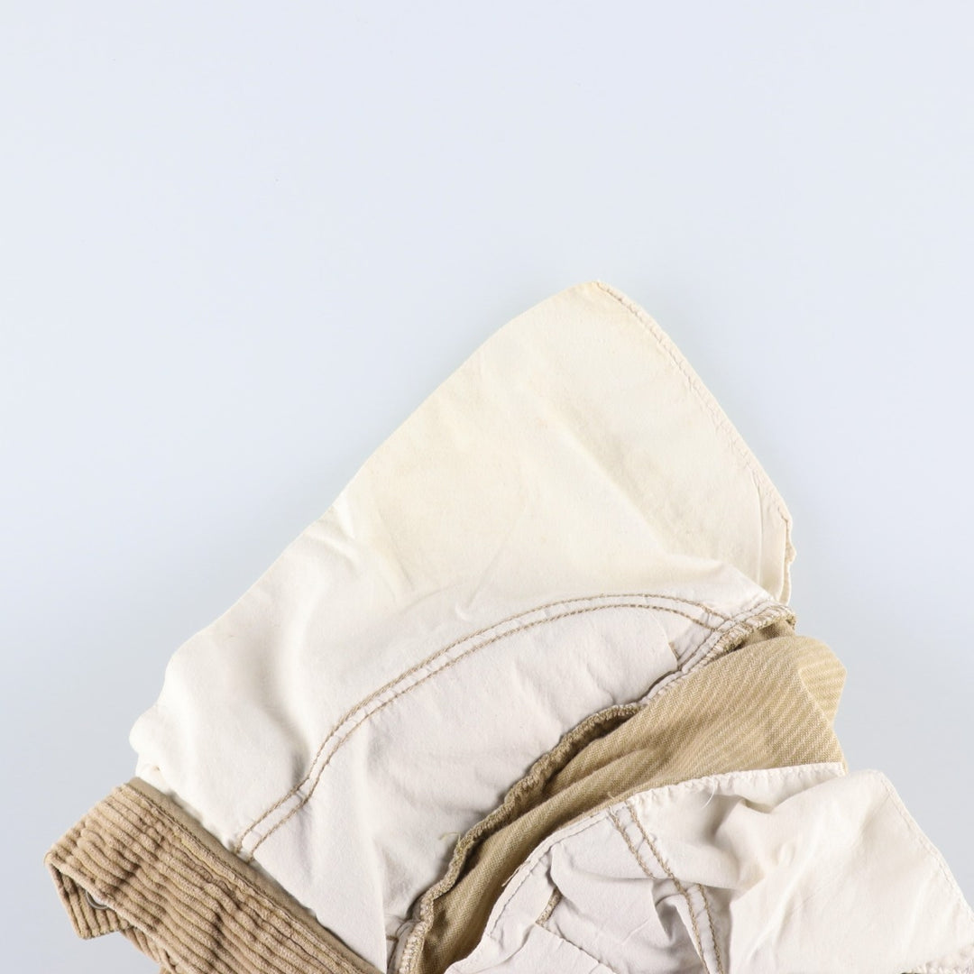 90'S Dockers khakis loose fit wide-wale corduroy pants with two pleats, men's size W33 equivalent, vintage. cotton Beige type Vintage Second Hand