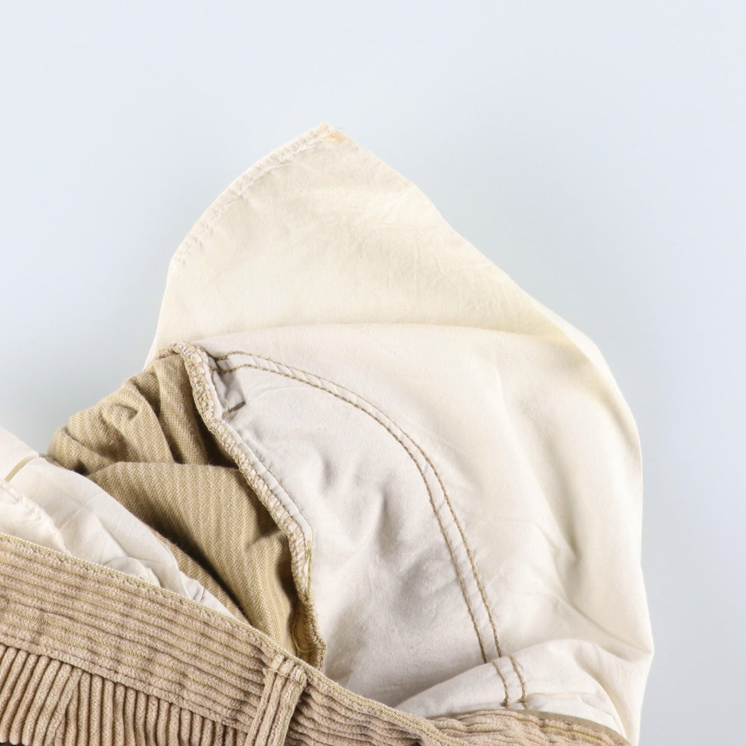 90'S Dockers khakis loose fit wide-wale corduroy pants with two pleats, men's size W33 equivalent, vintage. cotton Beige type Vintage Second Hand