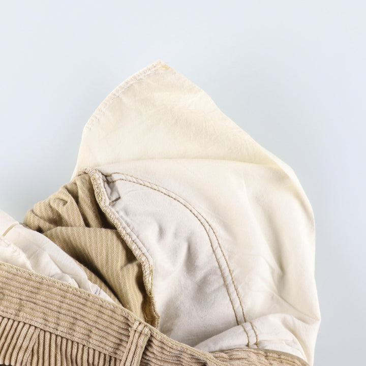 90'S Dockers khakis loose fit wide-wale corduroy pants with two pleats, men's size W33 equivalent, vintage. cotton Beige type Vintage Second Hand
