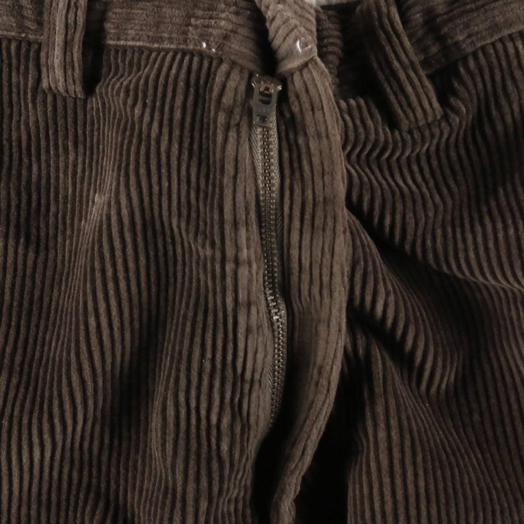 Perry Ellis Cotton Wide-Wale Corduroy Pants, Men's Size W34 (approx.) cotton brown type Vintage Second Hand