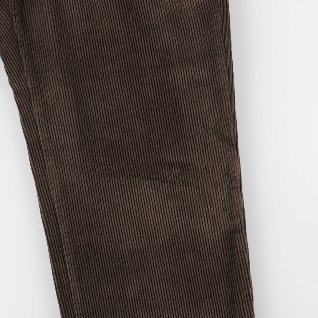 Perry Ellis Cotton Wide-Wale Corduroy Pants, Men's Size W34 (approx.) cotton brown type Vintage Second Hand