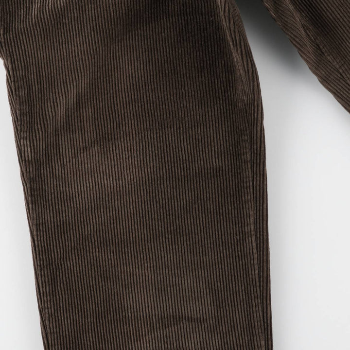 Perry Ellis Cotton Wide-Wale Corduroy Pants, Men's Size W34 (approx.) cotton brown type Vintage Second Hand