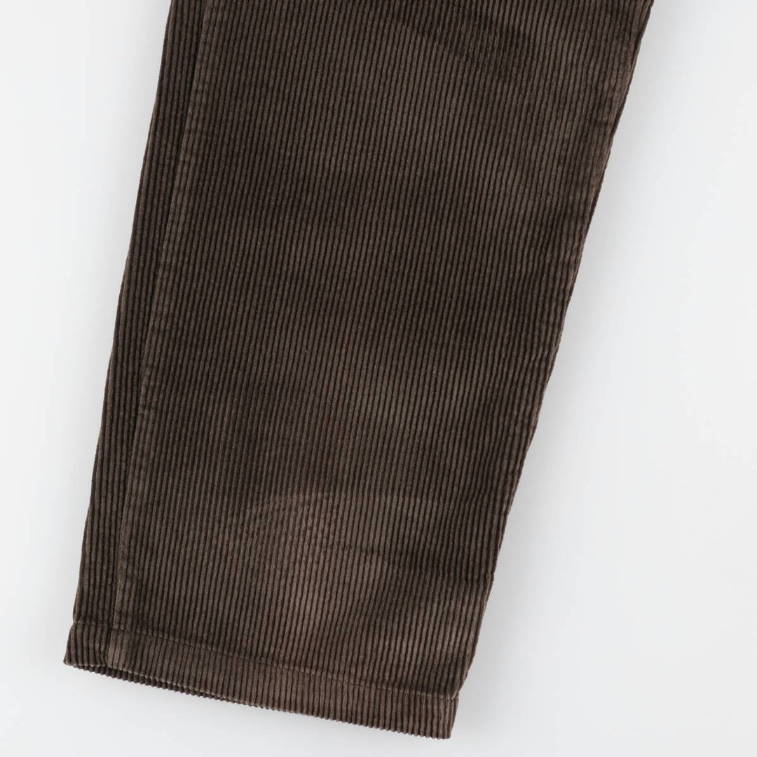 Perry Ellis Cotton Wide-Wale Corduroy Pants, Men's Size W34 (approx.) cotton brown type Vintage Second Hand