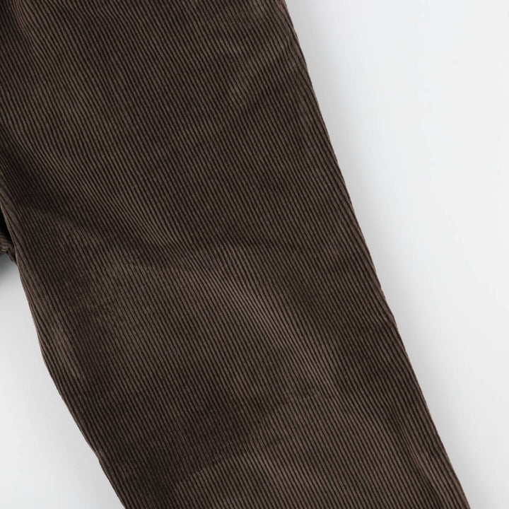 Perry Ellis Cotton Wide-Wale Corduroy Pants, Men's Size W34 (approx.) cotton brown type Vintage Second Hand