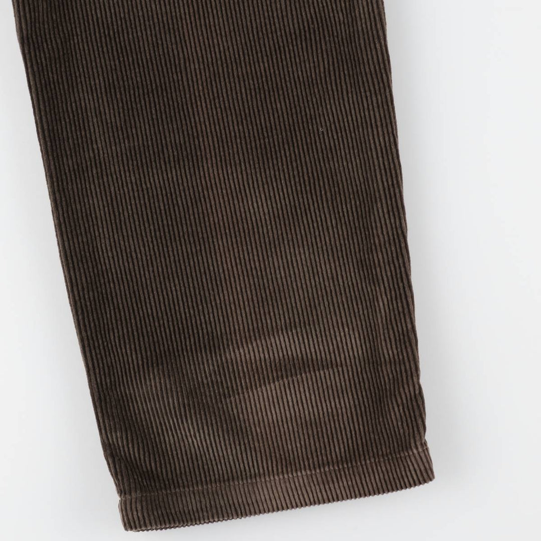 Perry Ellis Cotton Wide-Wale Corduroy Pants, Men's Size W34 (approx.) cotton brown type Vintage Second Hand