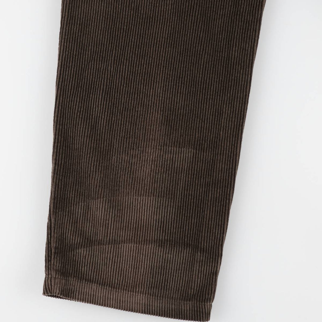 Perry Ellis Cotton Wide-Wale Corduroy Pants, Men's Size W34 (approx.) cotton brown type Vintage Second Hand