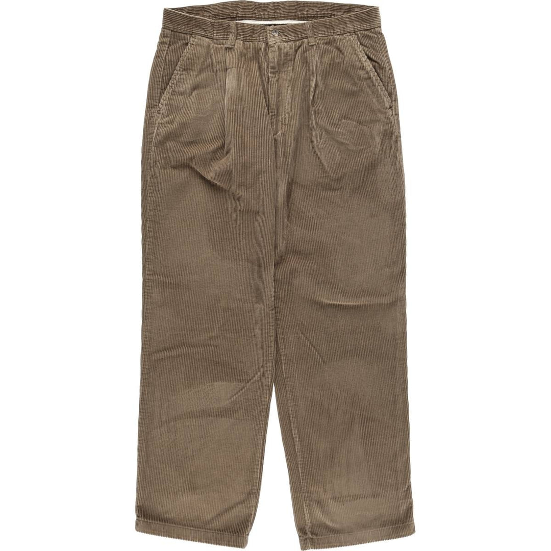 St. Bernard wide-wale corduroy pants, men's size W36 (approx.) cotton brown type Vintage Second Hand