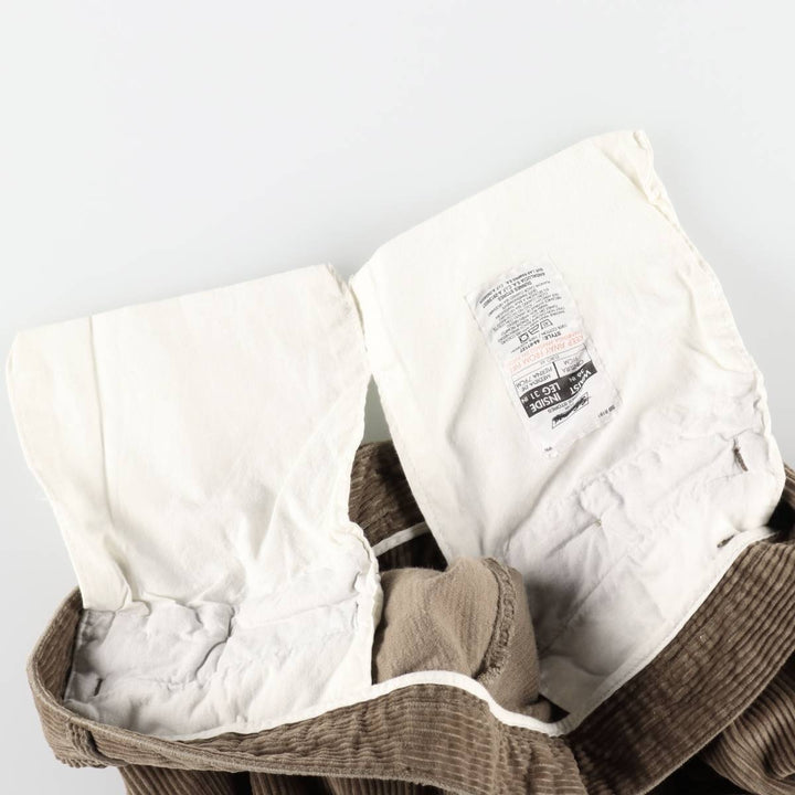 St. Bernard wide-wale corduroy pants, men's size W36 (approx.) cotton brown type Vintage Second Hand