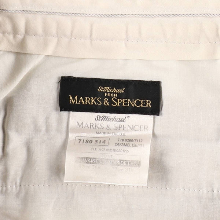 Marks & Spencer wide-wale corduroy pants, made in England, men's size W36 (approx.) cotton Beige type Vintage Second Hand