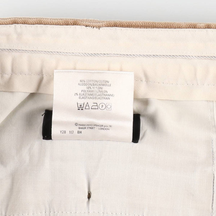 Marks & Spencer wide-wale corduroy pants, made in England, men's size W36 (approx.) cotton Beige type Vintage Second Hand