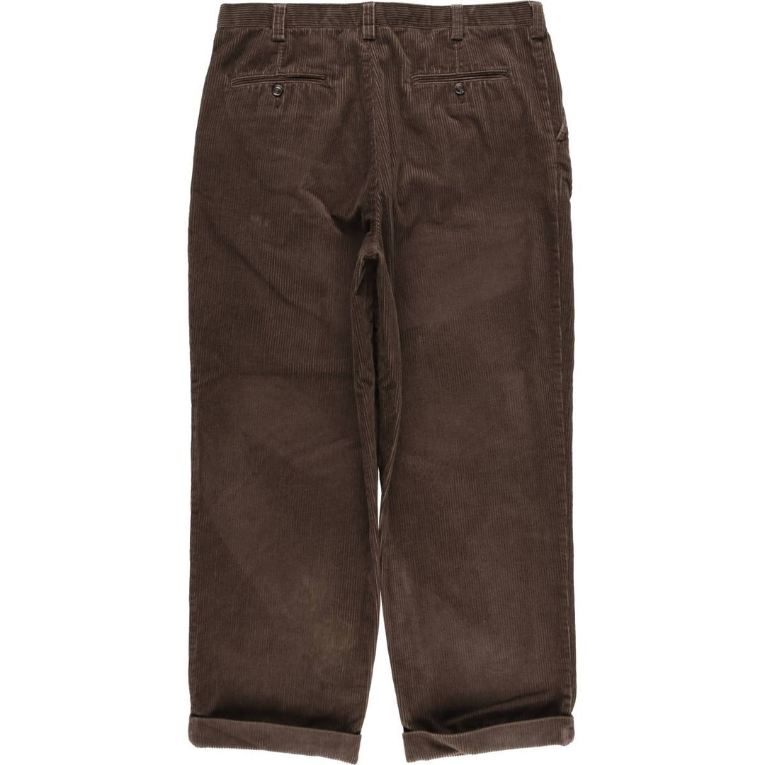 CROFT&BARROW Two-Pleat Corduroy Pants, Men's Size W37 (approx.) cotton brown type Vintage Second Hand