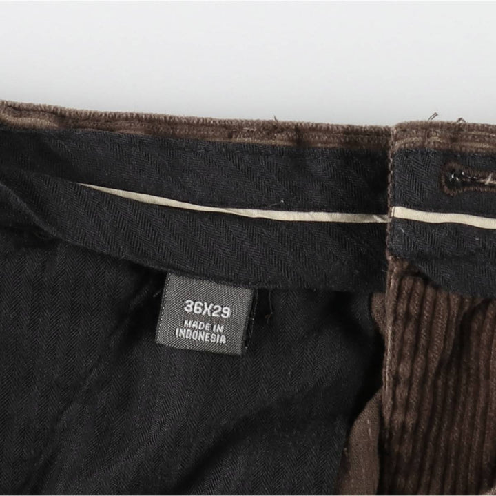 CROFT&BARROW Two-Pleat Corduroy Pants, Men's Size W37 (approx.) cotton brown type Vintage Second Hand