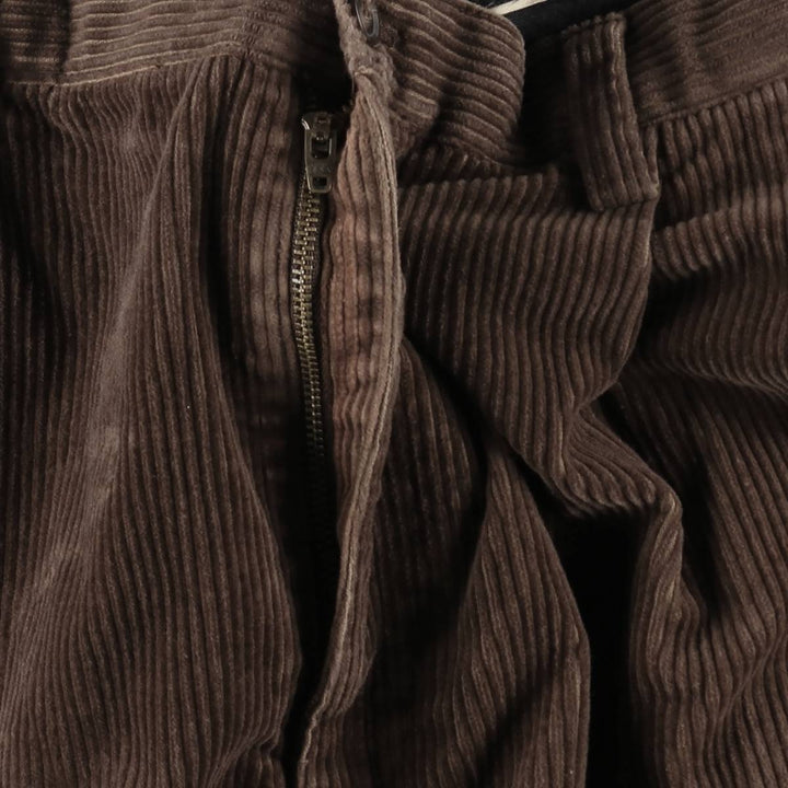 CROFT&BARROW Two-Pleat Corduroy Pants, Men's Size W37 (approx.) cotton brown type Vintage Second Hand