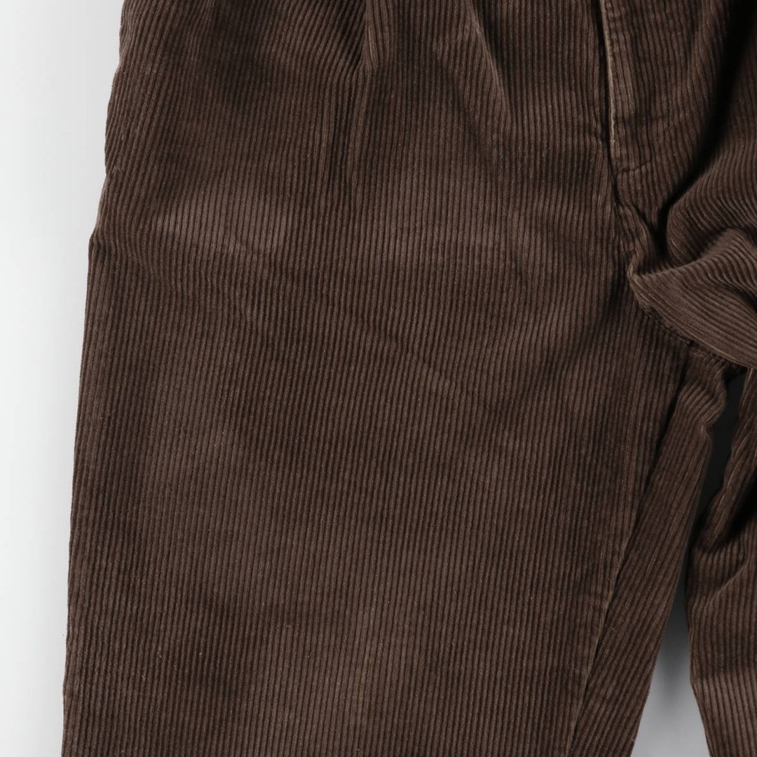 CROFT&BARROW Two-Pleat Corduroy Pants, Men's Size W37 (approx.) cotton brown type Vintage Second Hand