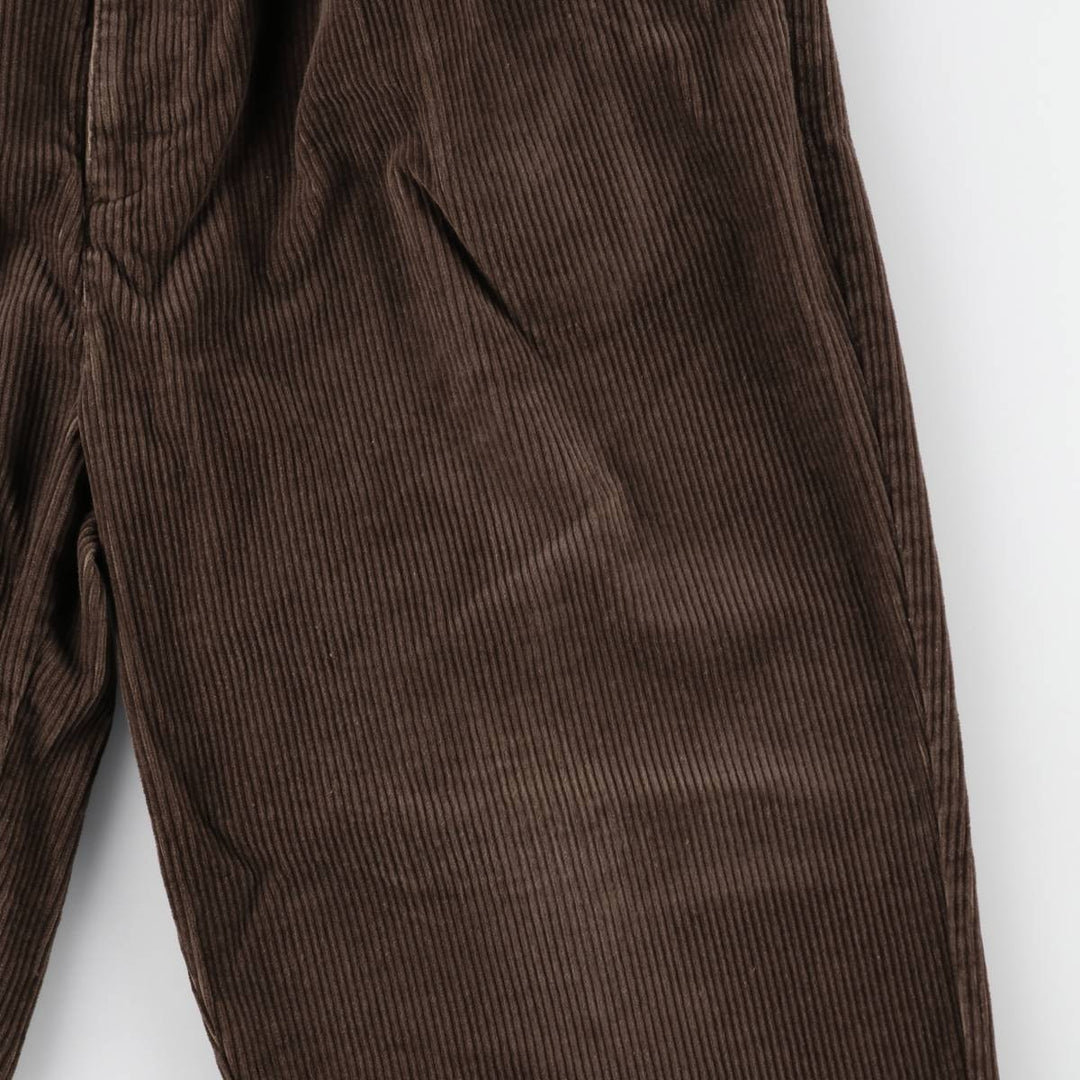 CROFT&BARROW Two-Pleat Corduroy Pants, Men's Size W37 (approx.) cotton brown type Vintage Second Hand