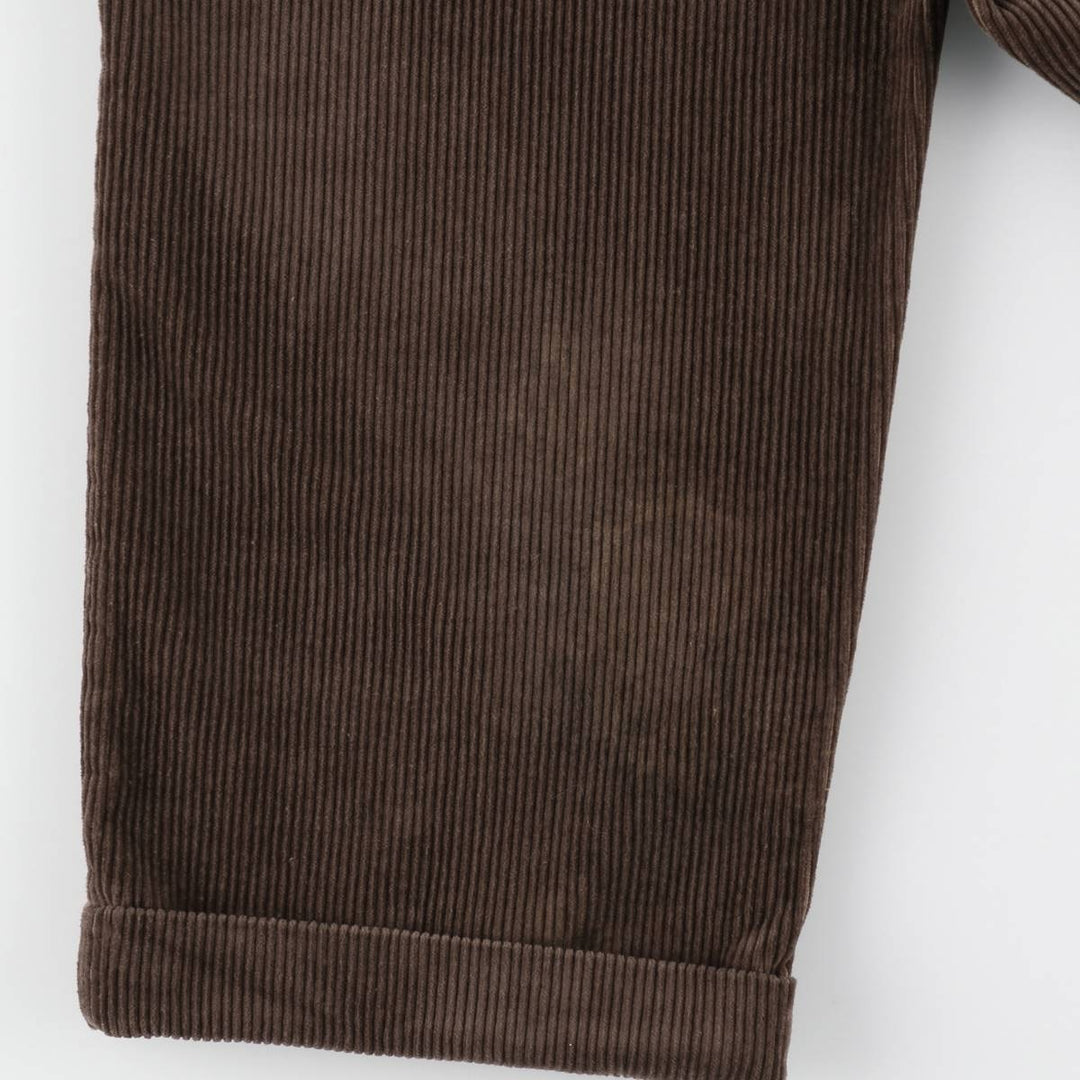 CROFT&BARROW Two-Pleat Corduroy Pants, Men's Size W37 (approx.) cotton brown type Vintage Second Hand