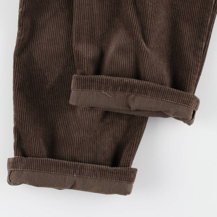 CROFT&BARROW Two-Pleat Corduroy Pants, Men's Size W37 (approx.) cotton brown type Vintage Second Hand