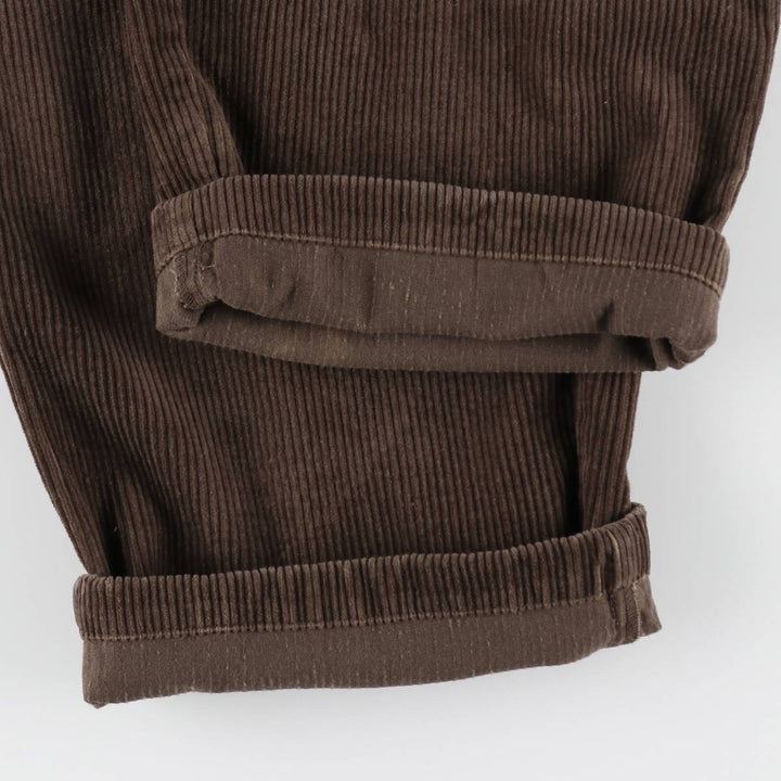 CROFT&BARROW Two-Pleat Corduroy Pants, Men's Size W37 (approx.) cotton brown type Vintage Second Hand