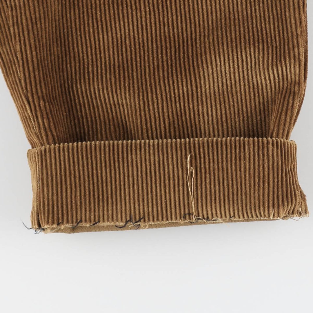 GB PEDRINI Two-Pleat Corduroy Pants, Made in Italy, Men's Size W34 (approx.) cotton brown type Vintage Second Hand