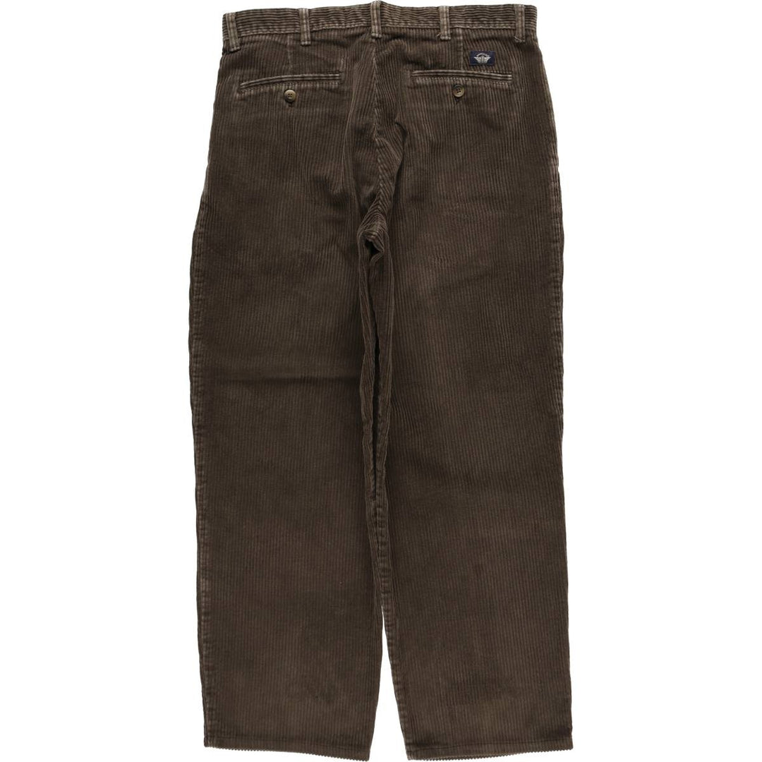 90'S Dockers khakis two-pleat corduroy pants, men's size W34 equivalent, vintage. cotton brown type Vintage Second Hand