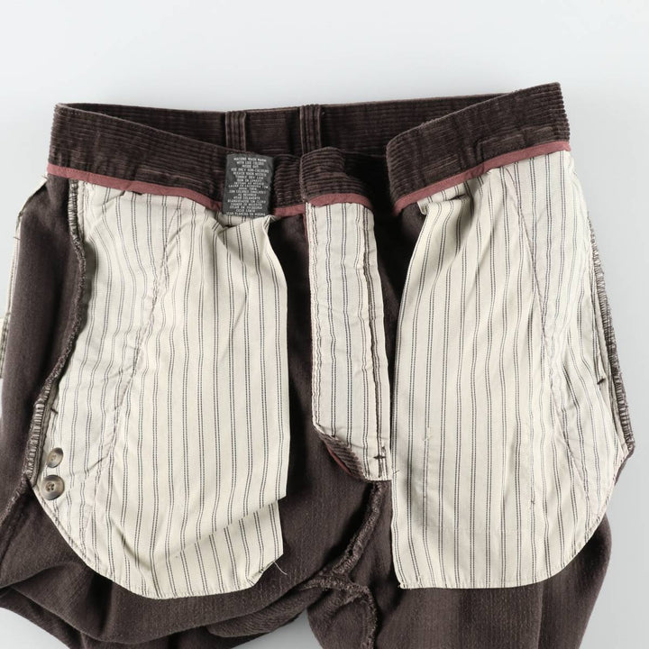 St. John's Bay two-pleat corduroy pants, men's size W33 (approx.) cotton brown type Vintage Second Hand
