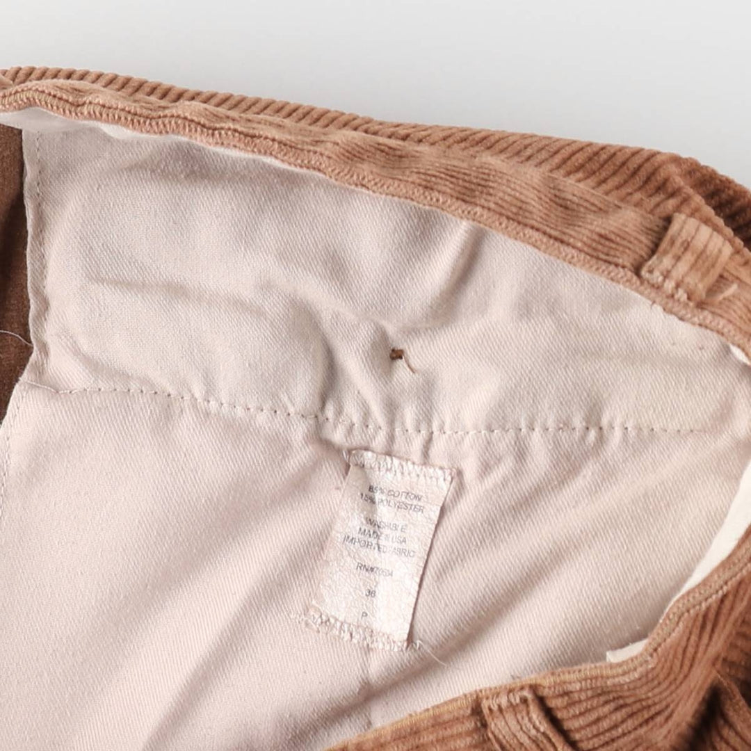 80s-90'S Orvis Two-Pleat Corduroy Pants, Made in USA, Men's W35 (approx.), Vintage cotton brown type Vintage Second Hand