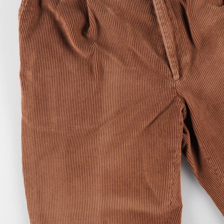 80s-90'S Orvis Two-Pleat Corduroy Pants, Made in USA, Men's W35 (approx.), Vintage cotton brown type Vintage Second Hand