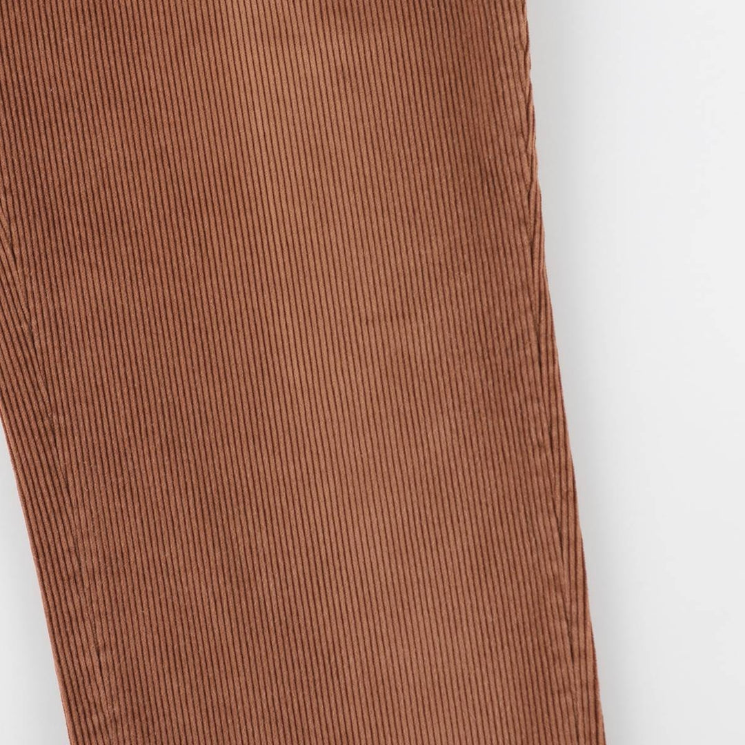 80s-90'S Orvis Two-Pleat Corduroy Pants, Made in USA, Men's W35 (approx.), Vintage cotton brown type Vintage Second Hand