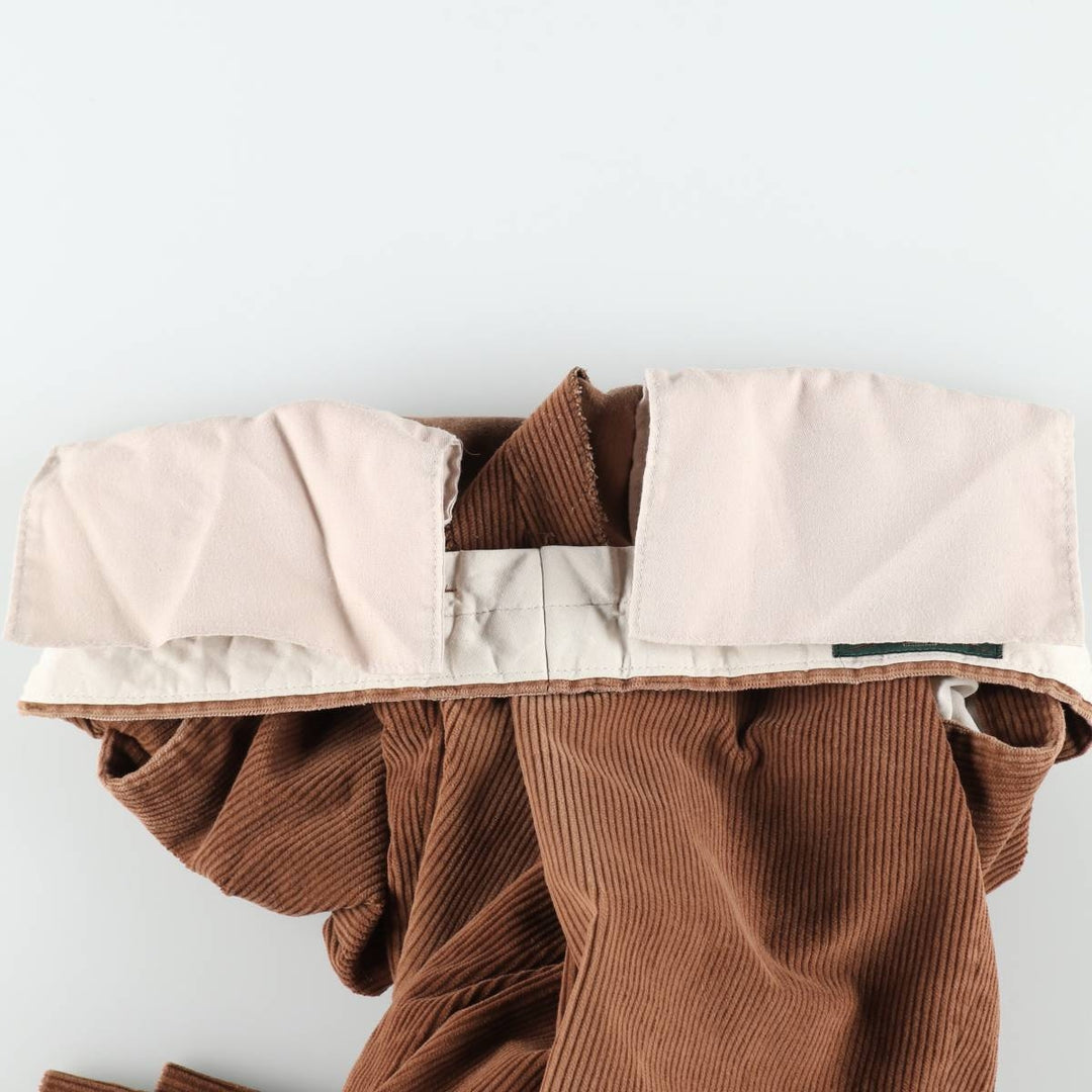 80s-90'S Orvis Two-Pleat Corduroy Pants, Made in USA, Men's W35 (approx.), Vintage cotton brown type Vintage Second Hand