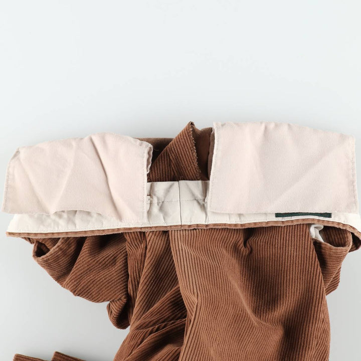 80s-90'S Orvis Two-Pleat Corduroy Pants, Made in USA, Men's W35 (approx.), Vintage cotton brown type Vintage Second Hand