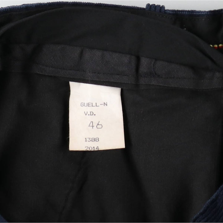 Plain corduroy pants, made in Spain, size 46 (equivalent to men's W37), thick corduroy, zipper fly, wide wale. cotton navy blue type Vintage Second Hand