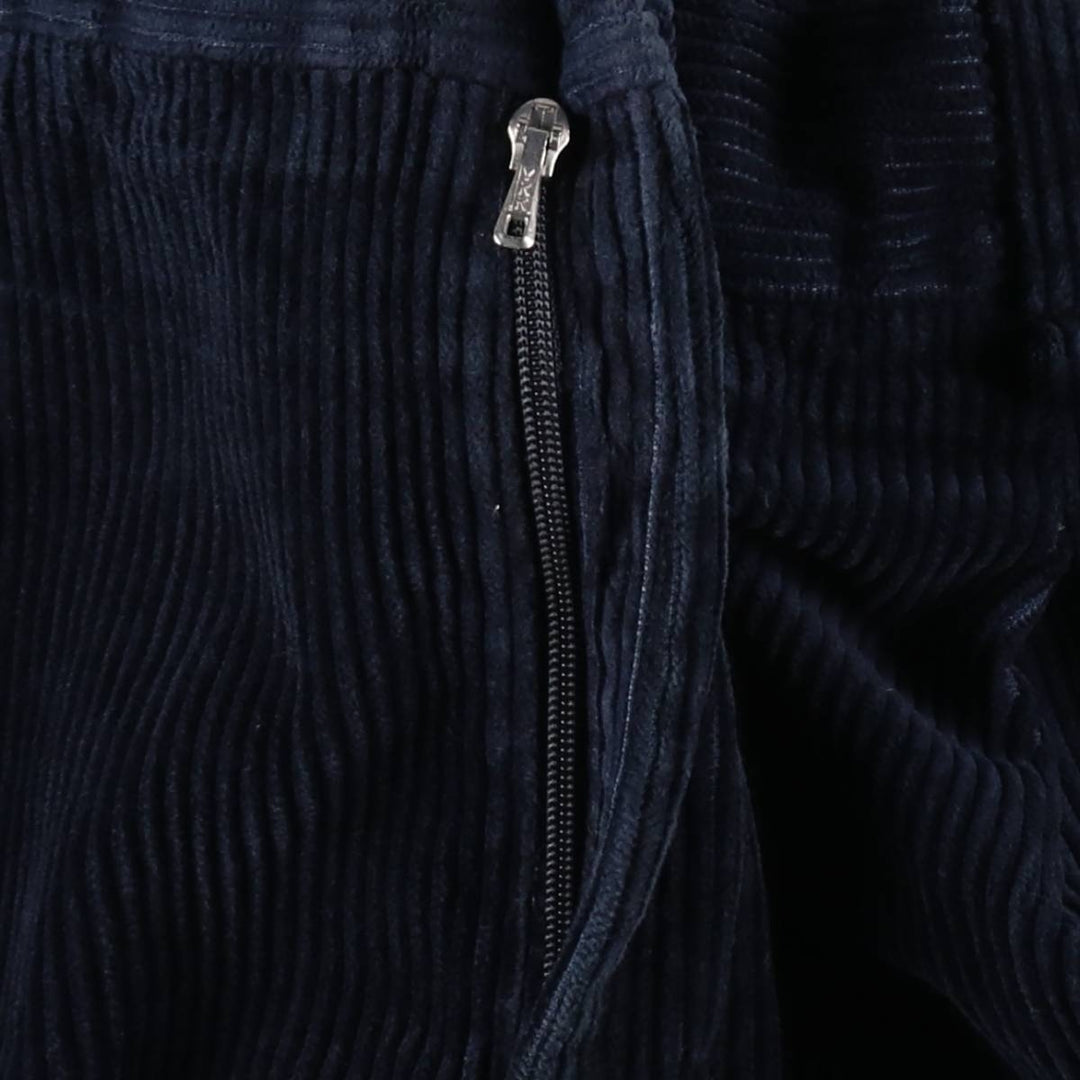 Plain corduroy pants, made in Spain, size 46 (equivalent to men's W37), thick corduroy, zipper fly, wide wale. cotton navy blue type Vintage Second Hand