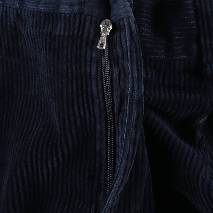 Plain corduroy pants, made in Spain, size 46 (equivalent to men's W37), thick corduroy, zipper fly, wide wale. cotton navy blue type Vintage Second Hand